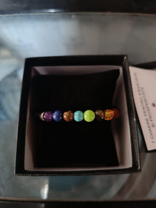 PULSERA CHAKRA 7 + CAJITA DE PRESENTACION